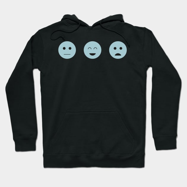 Emoji blue stickers Hoodie by EmeraldWasp